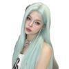 Peluca Kony Azul Menta con Encaje en la Frente Cabello Largo Lacio para Mujer Cobertura Total de la Cabeza Universal Cosplay Nuevo Modelo 2025