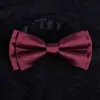 Gravata borboleta masculina de cavalheiro para negócios, noivo, casamento, padrinho, vermelho vinho, cor sólida, camada dupla, plana, inverno 2021, novo