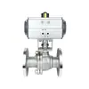 Válvula de Esfera Flangeada Pneumática em Aço Inoxidável Q641F-16P 304 Alta Pressão Alta Temperatura à Prova de Explosão Válvula Reguladora de Fechamento DN50
