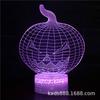 Luz nocturna 3D con forma de calavera y calabaza de Halloween, exclusiva transfronteriza, LED táctil, colorida, USB, regalo creativo.