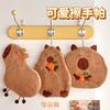 Linda Toalla de Mano Capibara Toalla Divertida de Vellón Coral Absorbente de Secado Rápido para Colgar Cocina Hogar Lavado de Cara para Niños Toalla Cuadrada Pequeña Venta al por Mayor