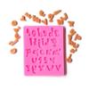 Novo Inglês alfanumérico silicone molde dobrar bolo ferramenta de decoração Chocolate Biscuit Molde