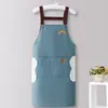 Delantal impermeable y a prueba de aceite, delantal de cocina nuevo y elegante para uso doméstico, uniforme de trabajo, resistente a las manchas, adecuado para restaurantes, ropa de trabajo unisex