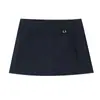 Ropa de Verano Nueva 2025 para Mujer Europea y Americana, Pantalones Cortos Culotte de Cintura Media de Color Sólido Simple Decorados con Cremallera y Cinturón