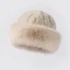 Sombrero de peluche mujer invierno nuevo sombrero de pescador protección para las orejas de invierno sombrero de princesa temperamento versátil sombrero de cuenca mongola muestra cara pequeña