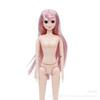 Muñeca BJD de 30 cm, ojos reales, cuerpo, 26 articulaciones, músculos blancos móviles, muñeca desnuda, cambio de mano, maquillaje al por mayor, 6 minutos