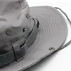 En stock, sombrero retro para el sol al aire libre transfronterizo, sombrero de pescador de mezclilla para montañismo, parasol, protector solar, sombrero de pesca para viajes.