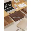 Escritorio de Computadora Extensión Placa de Extensión Reposamanos Teclado Reposabrazos Sin Taladro Nogal Negro Soporte Alargado Ensanchado