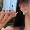Pendientes de plata 925 con forma de aguja para puesto en el mercado nocturno, para mujer, de Corea del Sur, con explosiones en vivo y pendientes de red roja.