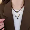 Cadena de Suéter de Hada Retro para Mujer, Cadena para Clavícula de Diseño de Nicho de Lujo Ligero, Accesorios