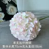 Hortensias artificiales estampadas en seda, arreglos de pared de flores decorativas para salones de bodas, decoración suave para el hogar y hoteles, venta al por mayor transfronteriza de hortensias