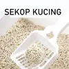 Pala grande para arena de gato, pala para arena de tofu de agujero fino engrosada, pala para excrementos de gato mascota, pala para arena de gato ampliada y alargada