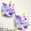 Accesorios de Resina de Dibujos Animados Zorro de Nueve Colas Colorido Joyería DIY Parche Hecho a Mano Pasador Caja de Joyería Funda de Teléfono Pieza Colgante