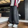 Calça moletom casual pesada de 355g, cor sólida, tamanho grande, oversized, estilo retrô, inspirada em Hong Kong, calça reta solta