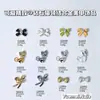 Gatinho com Cauda Enrolada e Diamantes Brilhantes Acessórios de Liga para Nail Art Estilo Ins Laço de Fita Laço de Pérola Decorações para Unhas