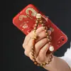 Sándalo Verde Sándalo Perla Cadena para Teléfono Móvil Cordón Antiperdida Gato Lindo Colgante de Perlas Hecho a Mano DIY
