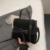 Design de Nicho Estiloso Coreano Nova Bolsa Pequena 2025 Camurça Simples Estilo do Dia a Dia Feminina Bolsa Transversal para o Trabalho