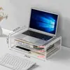 Suporte para Gabinete de Computador de Mesa com Rodízios Suporte para Gabinete Base Elevatória para Escritório Casa Bandeja Prateleira de Armazenamento