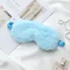 Estilo K de Lindo Conejo de Peluche con Imitación de Seda Negra para Oscurecer Ojos Mascarilla Dibujos Animados Niños Estudiantes Adultos Oficina Descanso para Almorzar