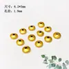 Rueda de Cuentas Doradas Chapadas en Plata S925 Cuentas para Atar Cuentas de Linterna Cordón para Pulsera Collar Adorno Cuerda diy Producto Semi-acabado