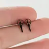 Pendientes de Acero Inoxidable de Moda Dulces y Sencillos Corazón Te Amo Nota Musical Pájaro Pendientes Lujo Ligero Transfronterizo