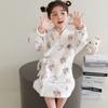 Roupão Infantil Absorvente Roupa de Casa Vestível Toalha de Banho Grande Quente Outono e Inverno Macio Amigo da Pele Roupas para Casa Roupão Masculino e Feminino Fofo