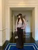 AS OFFICIAL Nuevo Estilo Francés Suave de Principios de Otoño Versátil Estilo Capa Blusa Plegada Falsa de Dos Piezas para Mujer 28716