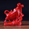 Tang Sancai Cerâmica Gado Chinês Decorações para Casa Artesanato Zodíaco Gado Ornamentos Abertos para Resolver Búfalo Chinês
