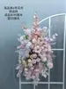 Flor de Casamento Criativa Flor Rosa de Casamento Fileira de Flores Arranjo de Flores de Chão Salão de Casamento Decoração de Arte Floral Pronta