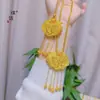 Tienda de oro Puzuo mismo estilo oro arena accesorios DIY cerradura de puerta de emperador colgante para bolso collar cerradura de dragón y fénix cadena para suéter de boda