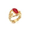 Huajie desea anillo de murciélago vampiro calavera plata tailandesa retro más vendido europeo y americano estilo punk para dedo de hombre