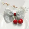 Adorno de Encaje de Oro y Plata Transfronterizo Cereza Lazo Grande Hecho a Mano DIY Accesorios para el Cabello Ropa Zapatos Sombreros Accesorios de Decoración para Mascotas