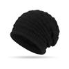 Otoño e invierno nuevo gorro de pila plisado de calle versión larga elástico cálido gorro de lana moda todo-combina orejeras gorro para el frío en la cabeza