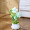 Venta al por mayor del fabricante, Plantas de Girasol Tejidas a Crochet Hechas a Mano en Maceta, Flores Artificiales Terminadas, Decoraciones para el Hogar y la Oficina, Regalos Creativos