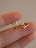 Pendientes de Aro de Cara de Cola de Pez de Leyenda de Sirena S925 Plata Esterlina Chapado en Oro de 14K Pendientes Simples Combinables Hebilla para la Oreja para Mujer