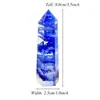 Venta caliente de comercio electrónico prisma hexagonal de fusión azul cristalino piedra de fusión manualidades de cristal adornos decoraciones de oficina al por mayor