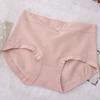 Ropa interior de algodón puro de cintura alta para mujer talla grande chica gordita Tela de algodón suelta Color sólido Simple Bolsa Cadera Calzones transpirables