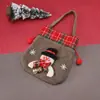 Bolsa de Presente de Natal Transfronteiriça Sacola Tote Desenho Animado Velho Homem Boneco de Neve Maçã Bolsa de Presente de Natal para Crianças