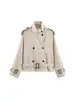 Para Comercio Exterior Transfronterizo Ropa de Mujer Más Vendida 2026 Otoño Nuevo Estilo Europeo y Americano Cuello Alto Gabardina de 7 Colores para Mujeres Petites