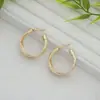 Pendientes de aro retorcido multicírculo transfronterizos europeos y americanos más vendidos, personalizados, modernos, sencillos, pendientes que conservan el color, venta al por mayor desde el fabricante