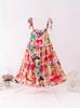 Nuevo Estilo Algodón Seda Encaje Hoja de Loto Falda Larga Oscilante Ajustable Falda Interior Niños Grandes Vestido Bohemio Vacaciones en la Playa