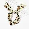 [Cinta Corta de Leopardo] Chic Coreano Lazo Pequeño Bufanda Decorativa Corbata Casual Asa de Bolso Bufanda Bufanda para Mujer