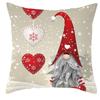 Funda de almohada de gnomo navideño transfronteriza de Amazon, funda de cojín de piel de melocotón de gnomo navideño lindo, venta al por mayor