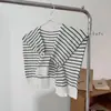 [JYSQ] Nuevo Chal Pequeño Casual de Punto Rayado para Primavera y Otoño 2025 con Protección para el Cuello Delgada de Verano para Habitación con Aire Acondicionado