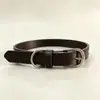 Collar para Perro de Cuero Genuino con Remaches para Perro Grande Collar de Cuero de Vaca Anti-Mordida Collar para Cuello de Perro Ajustable Accesorio de Moda