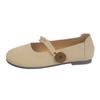 Zapatos Mary Jane de Estilo Francés para Mujer 2024 Nuevo Verano Una Palabra con Estilo de Hada Tacón Grueso Planos