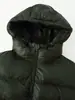 Fábrica de Origen Transfronteriza Chaqueta de Algodón Acolchada con Capucha de Superficie Brillante para Mujer Bolsillos con Cremallera Holgada Engrosada Abrigo de Algodón de Invierno Ropa de Abrigo