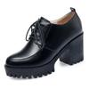 2022 Zapatos de tacón alto para mamá nueva para mujer, zapatos de una sola capa de suela blanda para mujer, zapatos de cuero para primavera y otoño, de boca profunda, antideslizantes, de plataforma, para trabajo