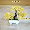 Decoração de casa criativa enfeites de flores plantas de simulação plantas em vasos bolas de grama bonsai árvores pequenas mini bolas redondas bolas de neve de cerejeira