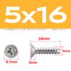 Acero Inoxidable 304 Kt Tornillo de Cola para Fresado M3M4M5 Cabeza Avellanada Cruz Cola Plana Cola de Corte Tornillo Autorroscante Antiaflojamiento